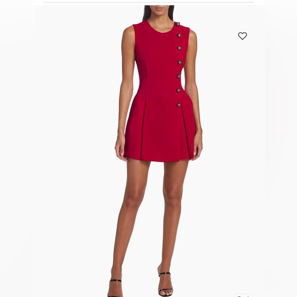 Pleated Crepe Minidress - Picture 2 of 5